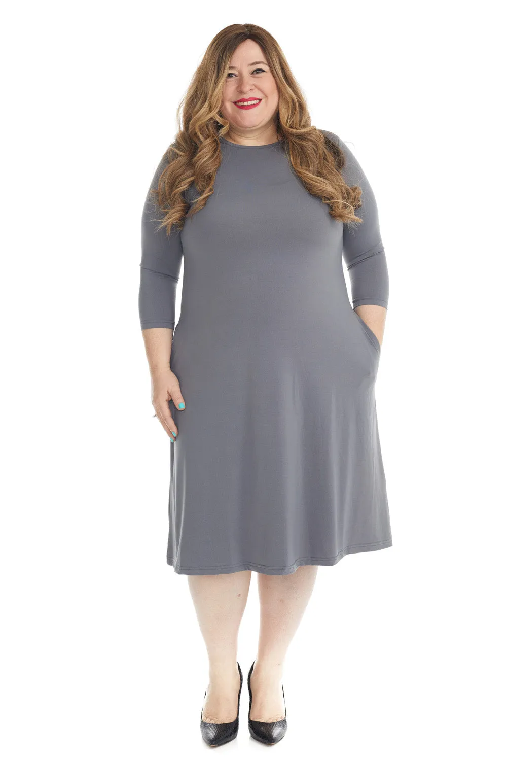 3/4 sleeve Fit n' Flare Dress 'Tammee'