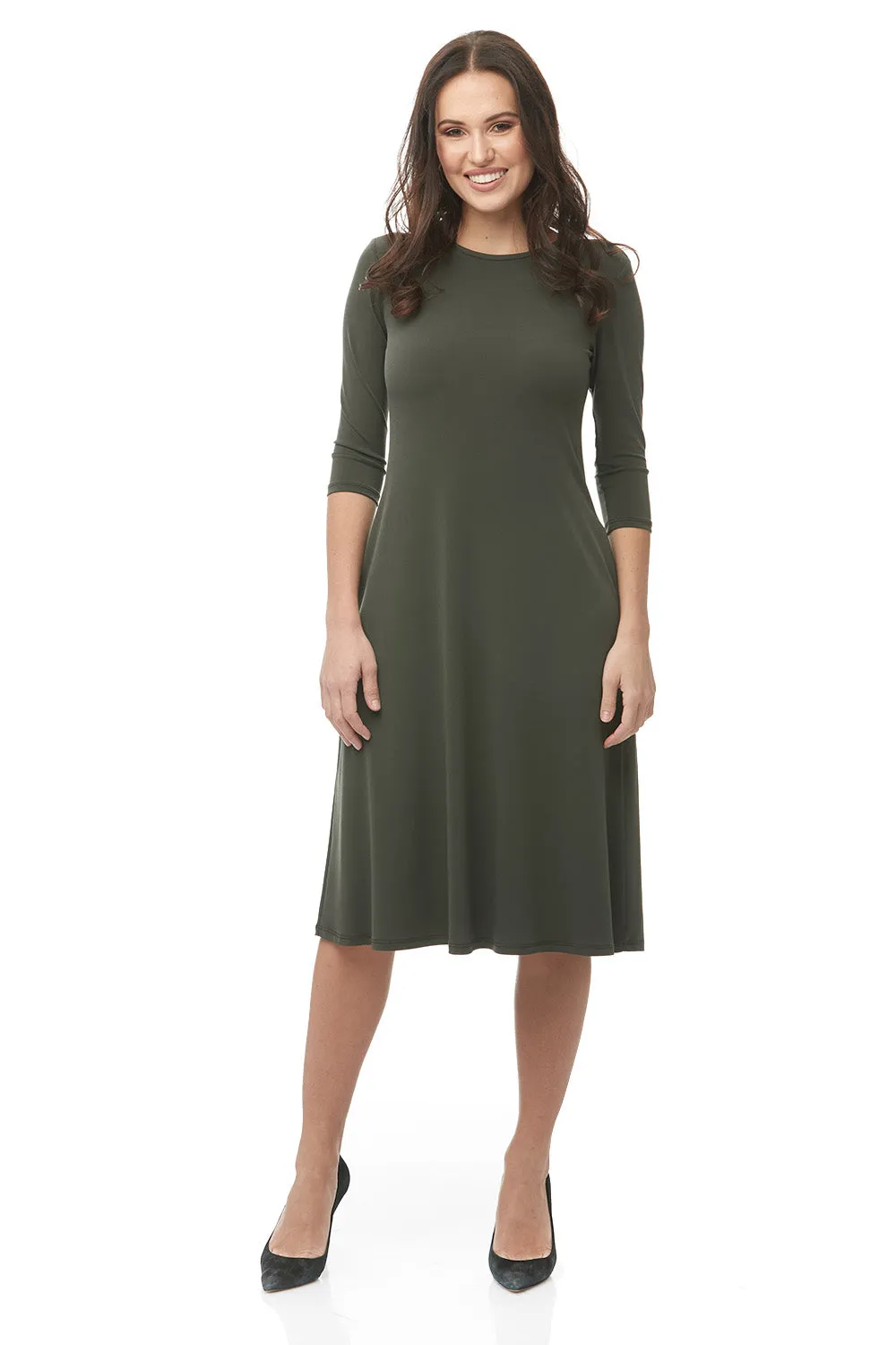 3/4 sleeve Fit n' Flare Dress 'Tammee'