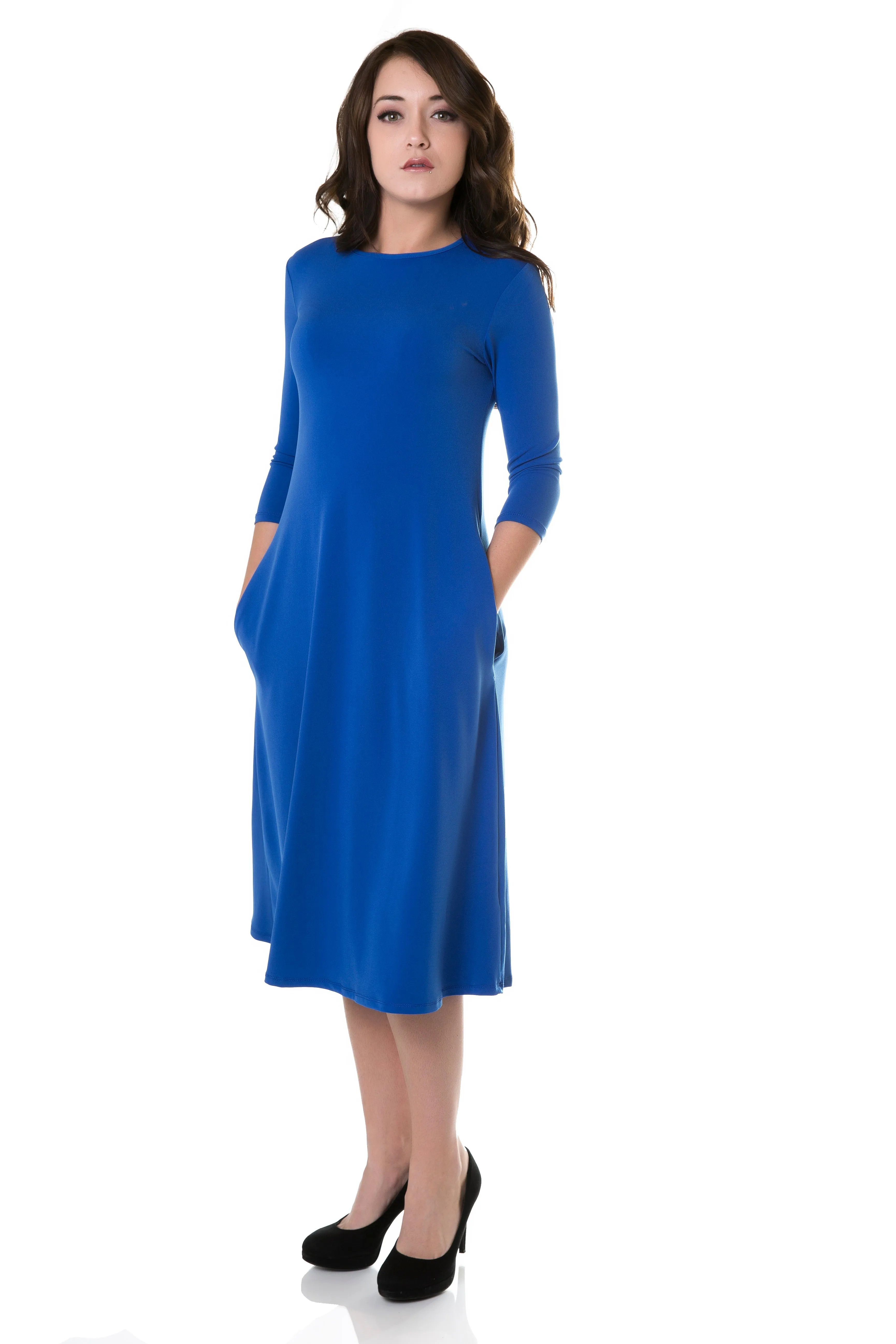 3/4 sleeve Fit n' Flare Dress 'Tammee'