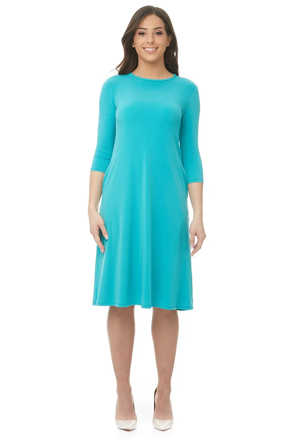 3/4 sleeve Fit n' Flare Dress 'Tammee'
