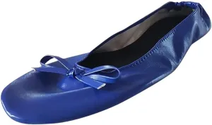 Adult Leather Ballet Shoes for Women Portable Foldable Dance Flats Shoes Women's Ballerina Slippers Casual Shoes