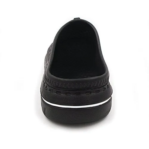 Amoji Unisex Garden Clogs Shoes Sandals Slippers Black 7.5US W/6.5US M
