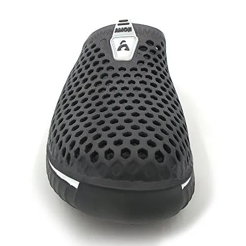 Amoji Unisex Garden Shoes Clogs Slippers Sandals Beach Shower Shoes Men Women Ladies Gray 13US W/11US M