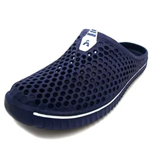 Amoji Unisex Garden Shoes Clogs Slippers Sandals Beach Shower Shoes Navy 13US W/11US M