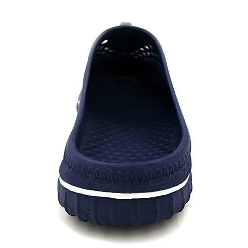 Amoji Unisex Garden Shoes Clogs Slippers Sandals Beach Shower Shoes Navy 13US W/11US M