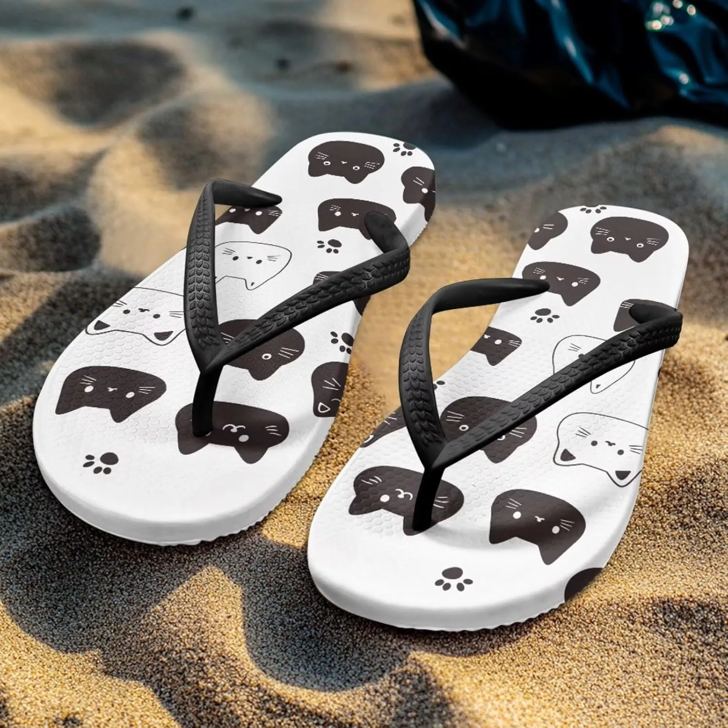 Animal Pattern Beach Flip Flops Summer Thong Sandals Comfort Walking Cushion Slippers for Women 2025
