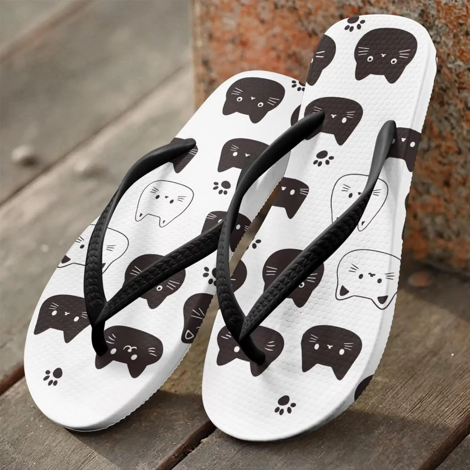 Animal Pattern Beach Flip Flops Summer Thong Sandals Comfort Walking Cushion Slippers for Women 2025