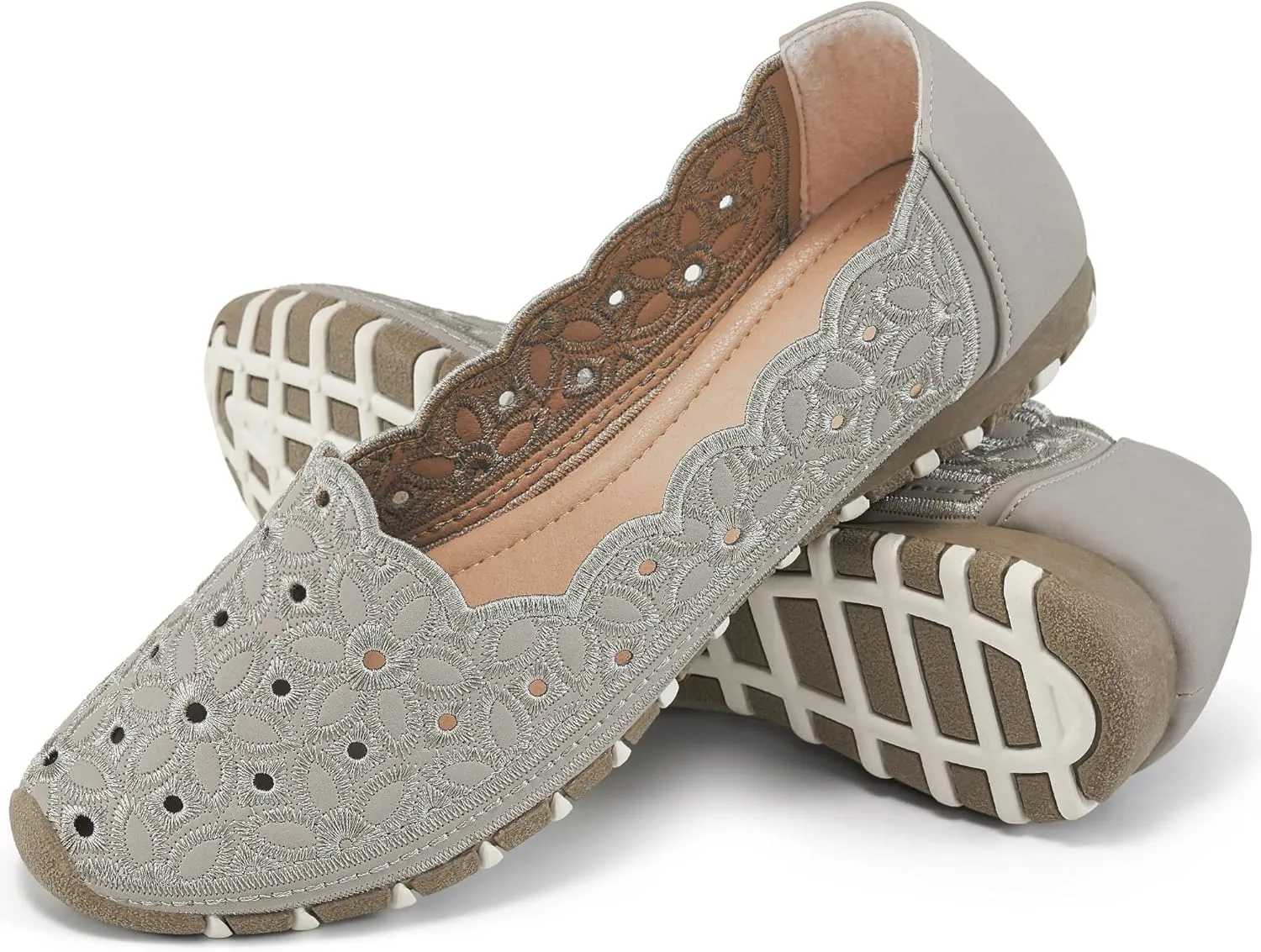 Aomigoct Shoes for Women Ballet Flats: Closed Toe Dress Flats Comfortbale Slip On Pointed Shoes Women Casual Ballets