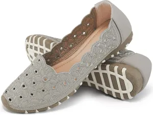 Aomigoct Shoes for Women Ballet Flats: Closed Toe Dress Flats Comfortbale Slip On Pointed Shoes Women Casual Ballets
