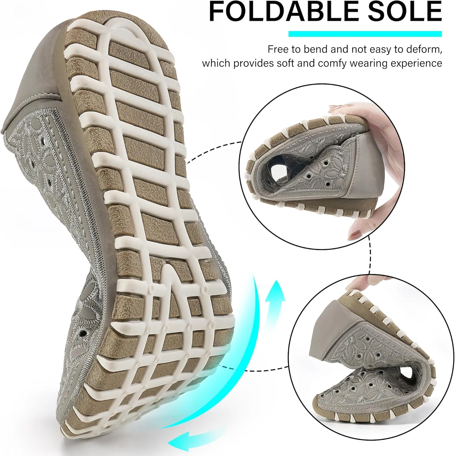 Aomigoct Shoes for Women Ballet Flats: Closed Toe Dress Flats Comfortbale Slip On Pointed Shoes Women Casual Ballets