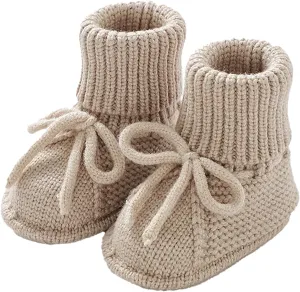 Baby Booties Newborn Sock Shoes Hand Knitting Crochet Infant Boy Girl Cozy Shoes Indoor Walking Shoes Breathable
