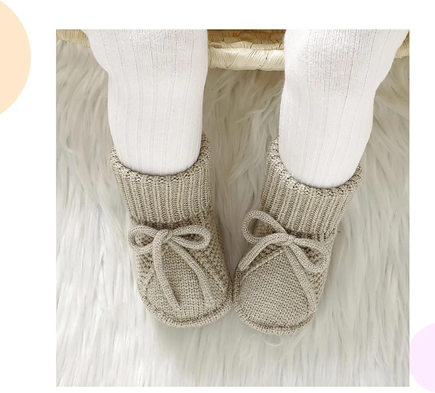 Baby Booties Newborn Sock Shoes Hand Knitting Crochet Infant Boy Girl Cozy Shoes Indoor Walking Shoes Breathable