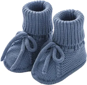 Baby Booties Newborn Sock Shoes Hand Knitting Crochet Infant Boy Girl Cozy Shoes Indoor Walking Shoes Breathable