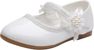 Baby Girls Dress Shoes Mary Jane Ballet Flats Flower Girl School Party Wedding Shoes Girls Slip On Walking Shoes