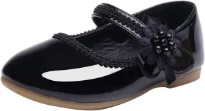 Baby Girls Dress Shoes Mary Jane Ballet Flats Flower Girl School Party Wedding Shoes Girls Slip On Walking Shoes