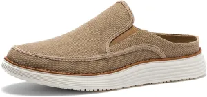 Backless Slip On Casual Mens Fashion Open Back Loafers Outdoor Slippers Canvas House Indoor Non-Slip Shoes
