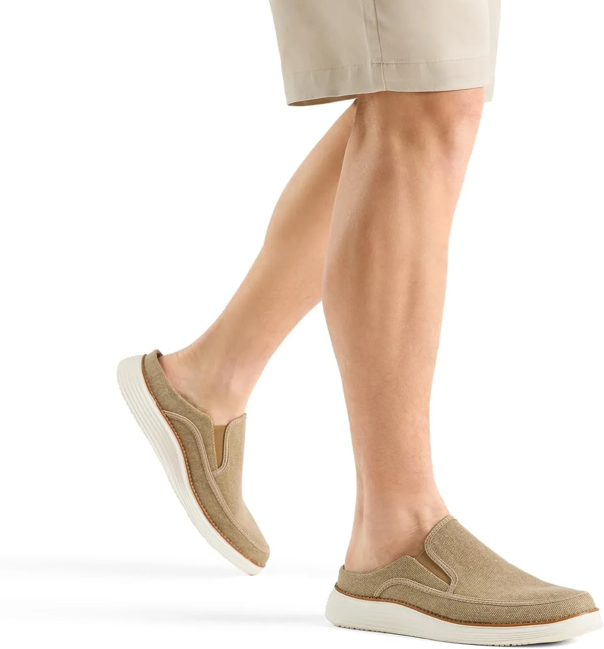 Backless Slip On Casual Mens Fashion Open Back Loafers Outdoor Slippers Canvas House Indoor Non-Slip Shoes
