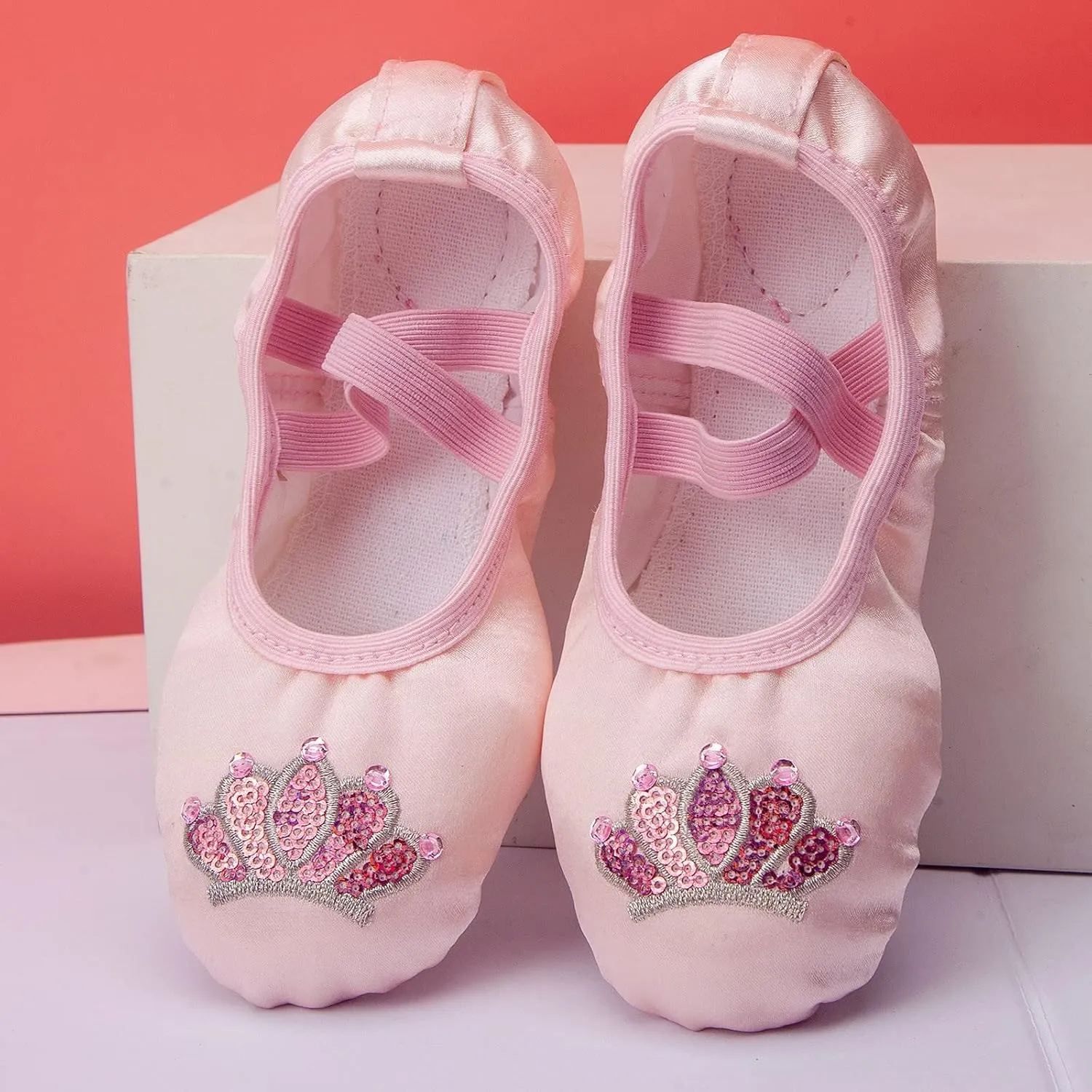 Ballet Shoes for Girls Dance Practic Slippers for Girls No-Tie Sole Yoga Shoes Toddler Ballet Ballerina Shoes Toddler