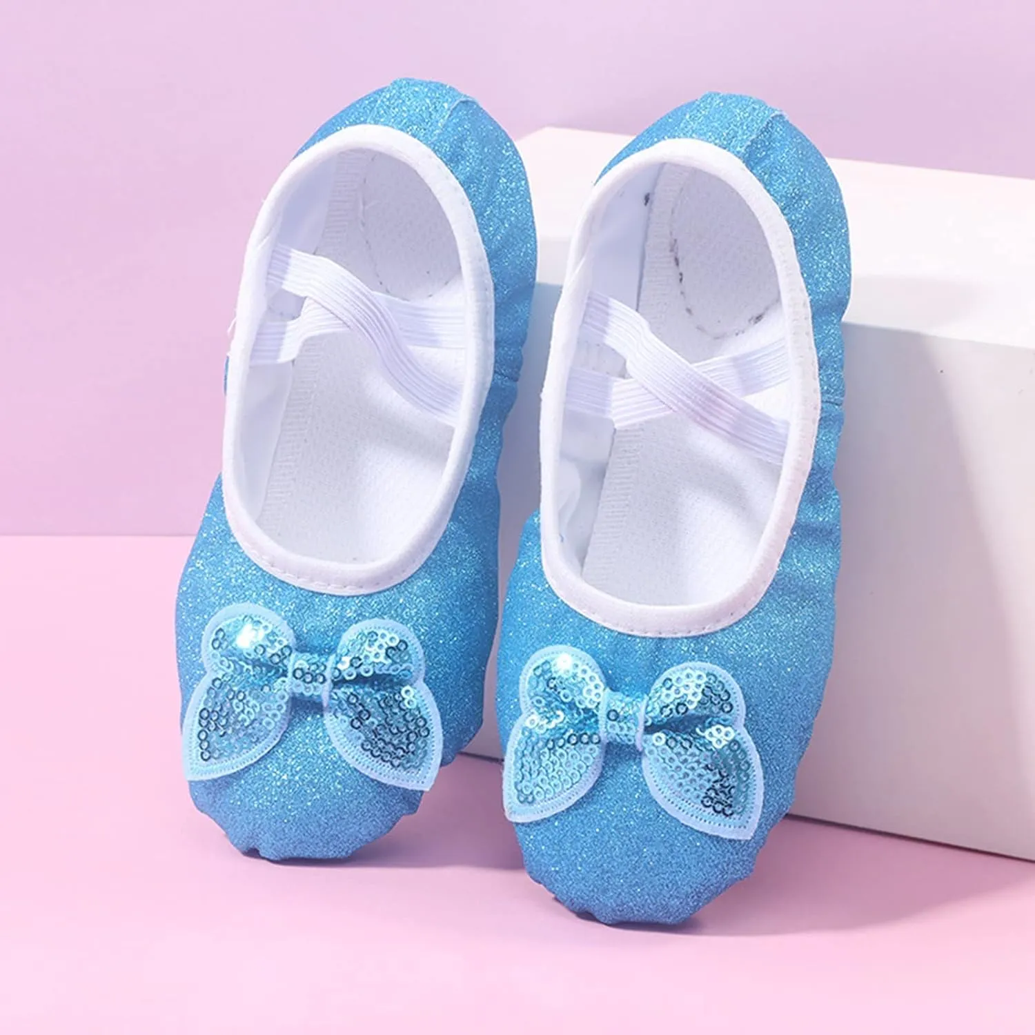 Ballet Shoes for Girls Satin Dance Practic Slippers Split Soft Flat Sole Yoga Gymnastics Shoes Pik Ballet Slippers