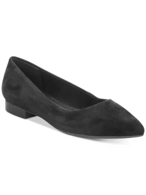 BELLA VITA Womens Black Padded Vivien Pointed Toe Slip On Leather Dress Ballet Flats M