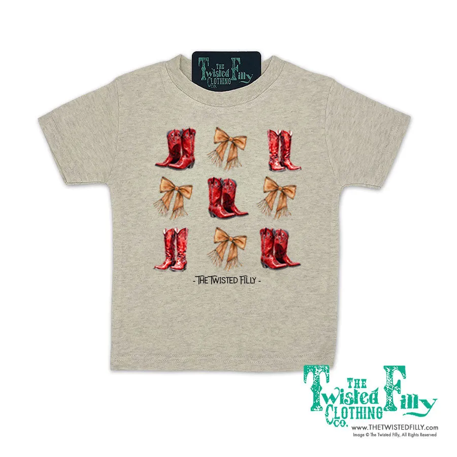 Boots & Bows - S/S Infant Tee - Oatmeal