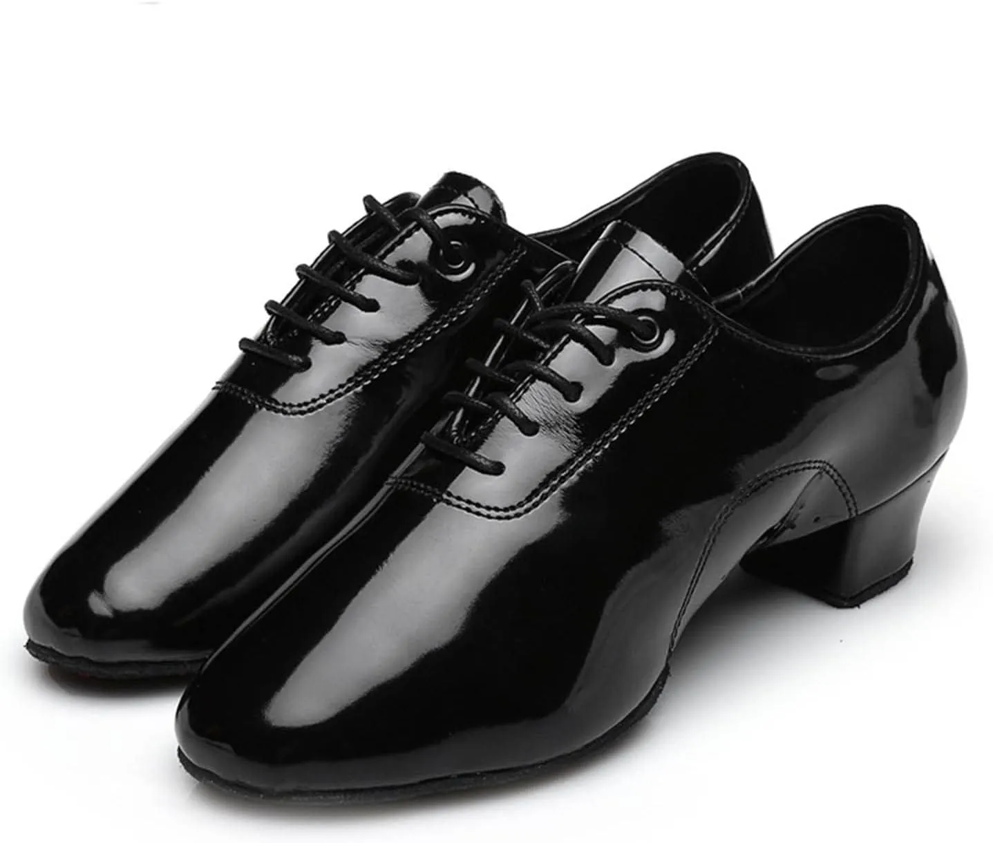 Boy's Ballroom Dance Shoes Black Patent Leather Sole Tango Salsa Latin Character Shoe Oxfords Jazz Teaching Shoes