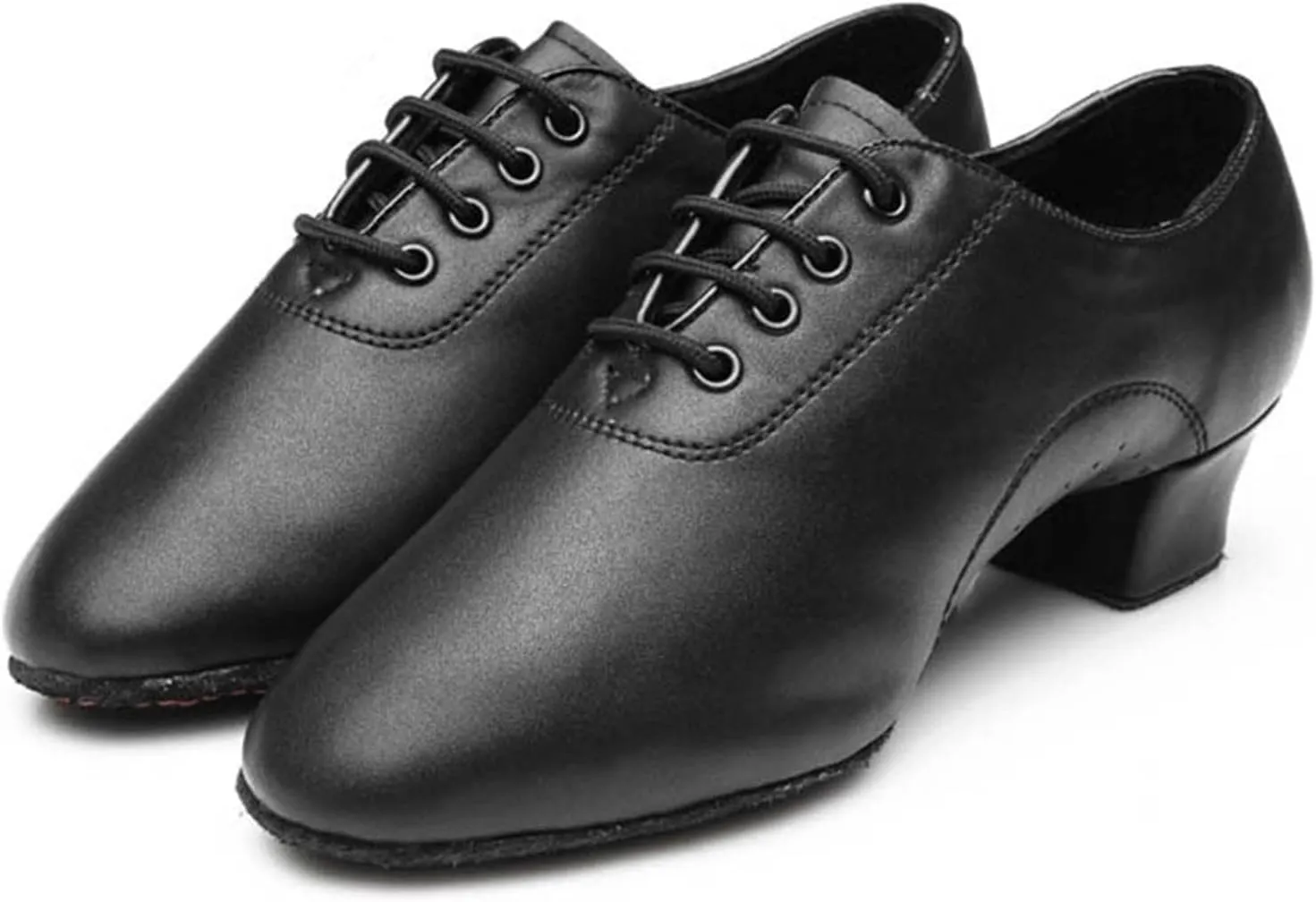 Boy's Ballroom Dance Shoes Latin Salsa Dancing Black Breathable Pu Leather Tango Morden Character Shoes