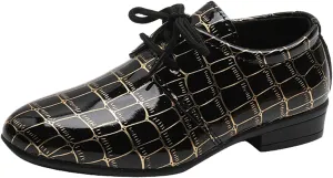 Boys Pointed Toe Dress Shoes Boys Dress Oxford Formal Shoes Toddler Lace Up Loafer Wedding Shoes Leather Shoes