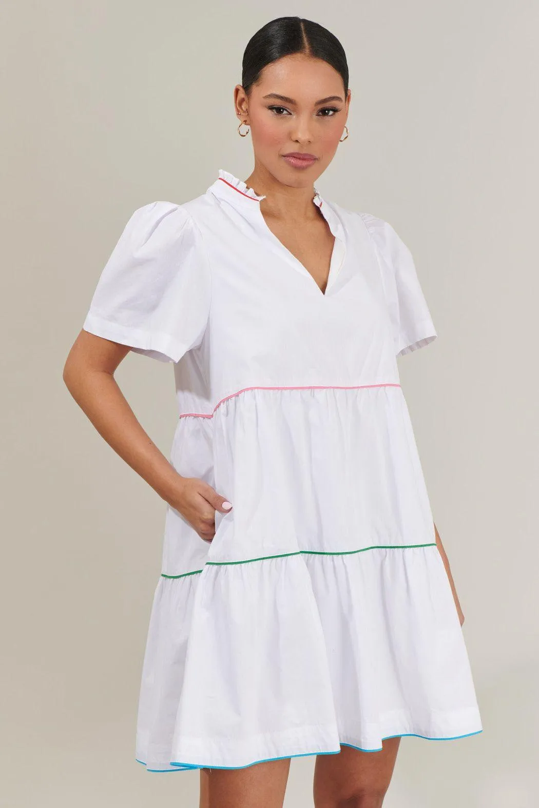 Candace Cotton Tiered Mini Dress