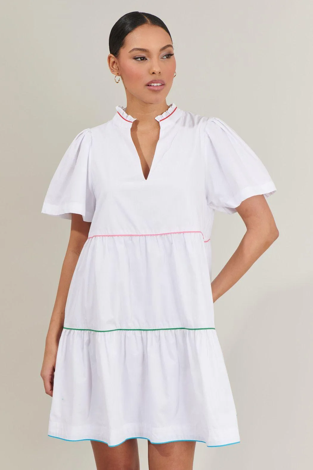 Candace Cotton Tiered Mini Dress
