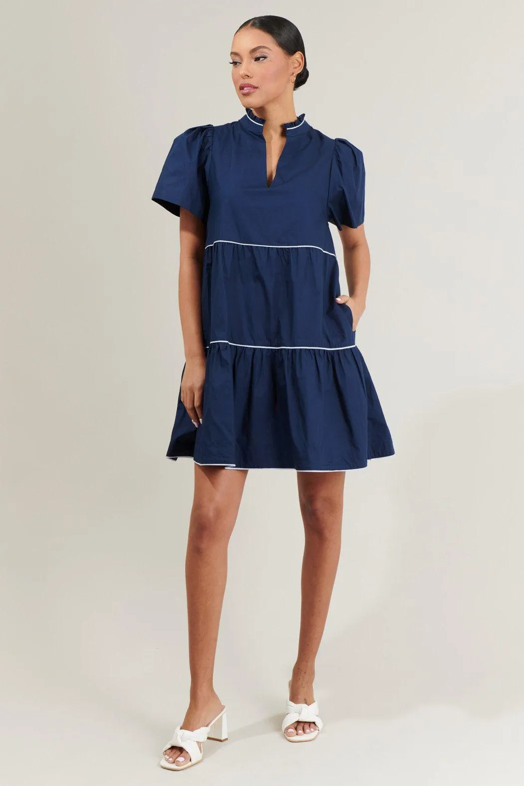 Candace Cotton Tiered Mini Dress