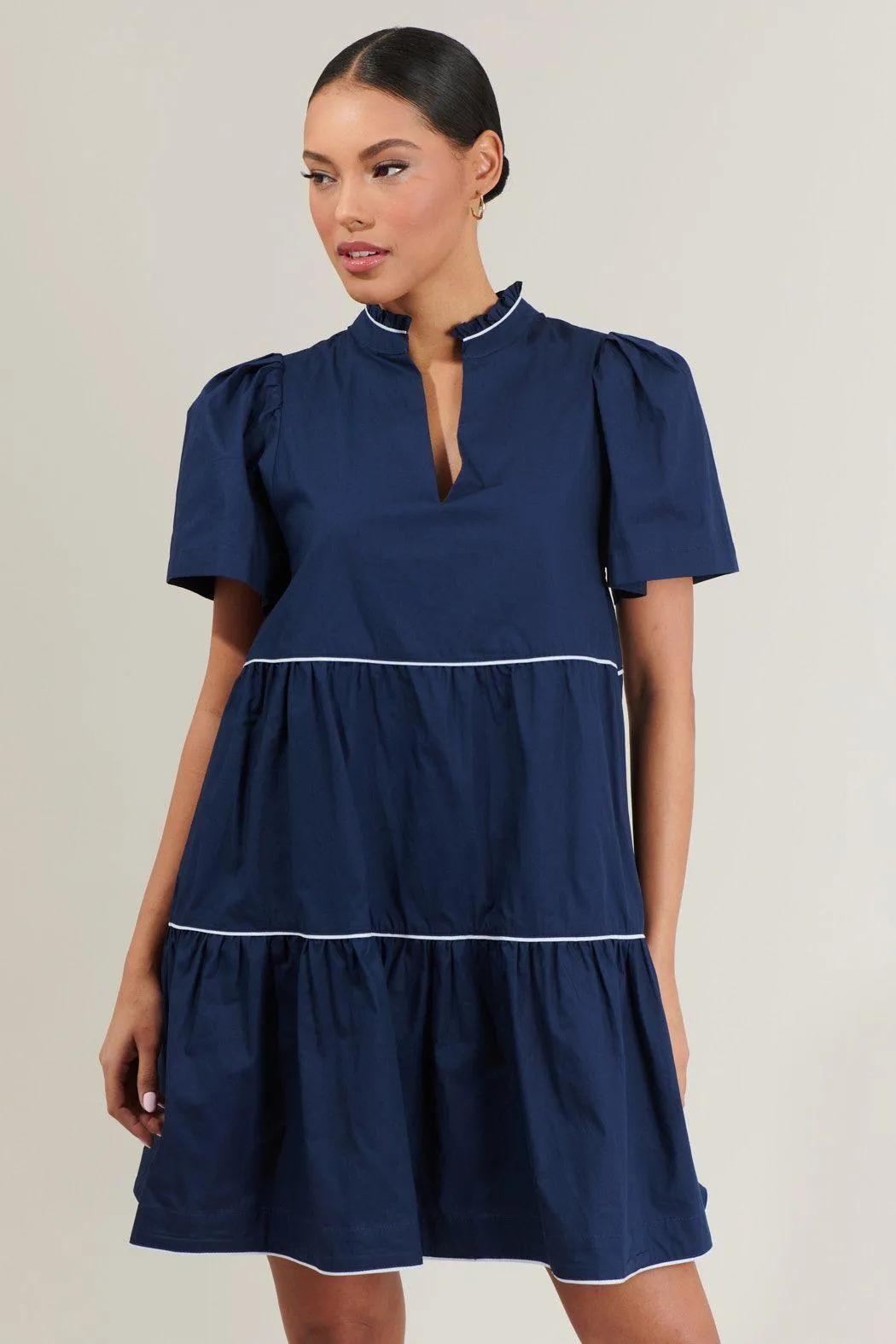 Candace Cotton Tiered Mini Dress