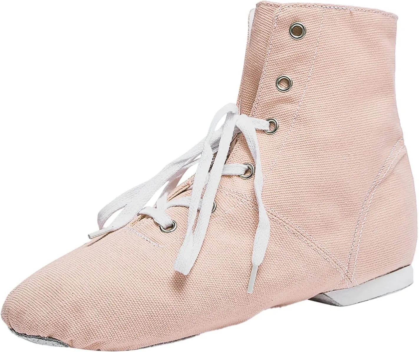 Canvas Lace up Practice Jazz Dance Boots Ankle Boots Split Sole Ballet Dancing Sneakers for Adult Men Women Kid