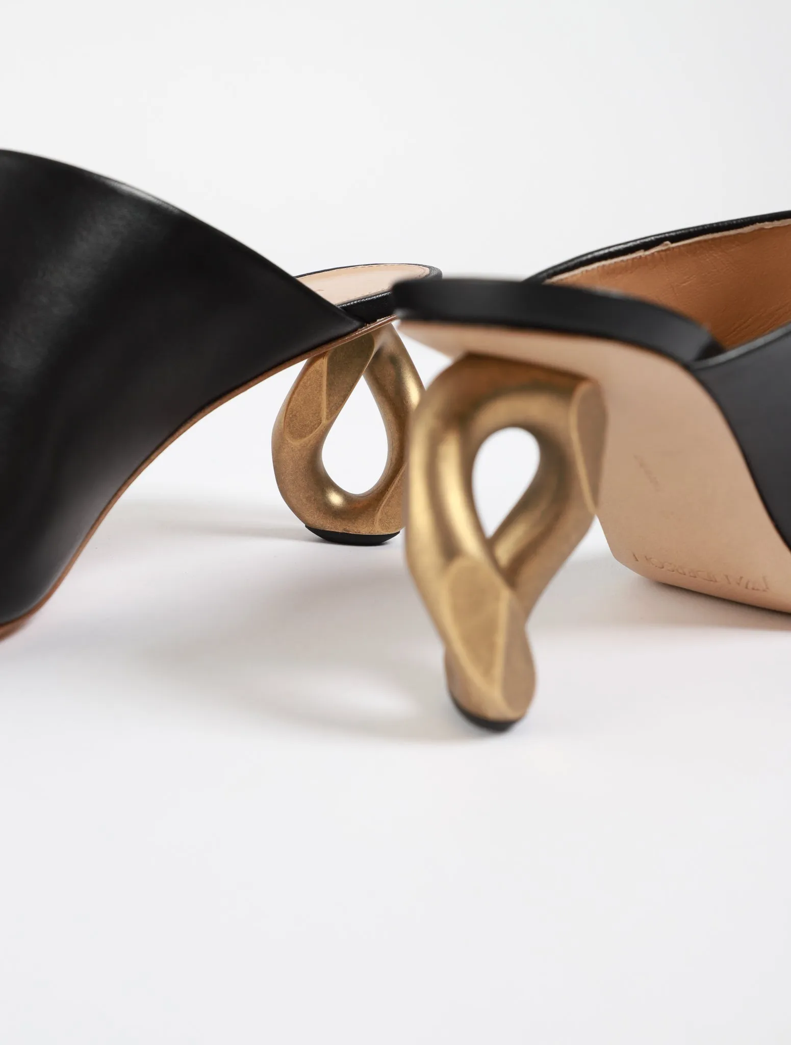 Chain Heel Mule Heels