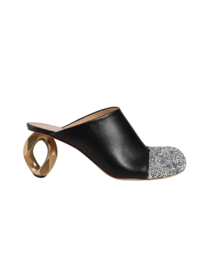Chain Heel Mule Heels