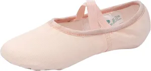 Child Ballet Shoes Toddler Dance Shoes Girls Ballet Slippers Upper Full Suede Pre-Sewn Elastic Ballet Shoes for Girls