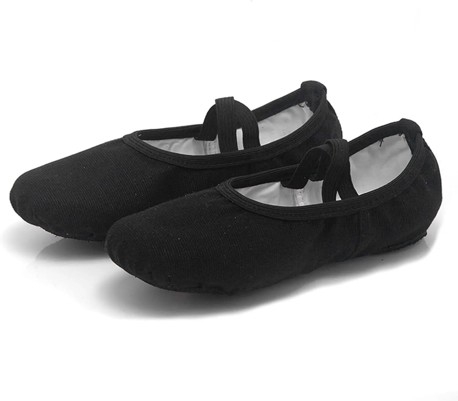 Child Ballet Shoes Toddler Dance Shoes Girls Ballet Slippers Upper Full Suede Pre-Sewn Elastic Ballet Shoes for Girls