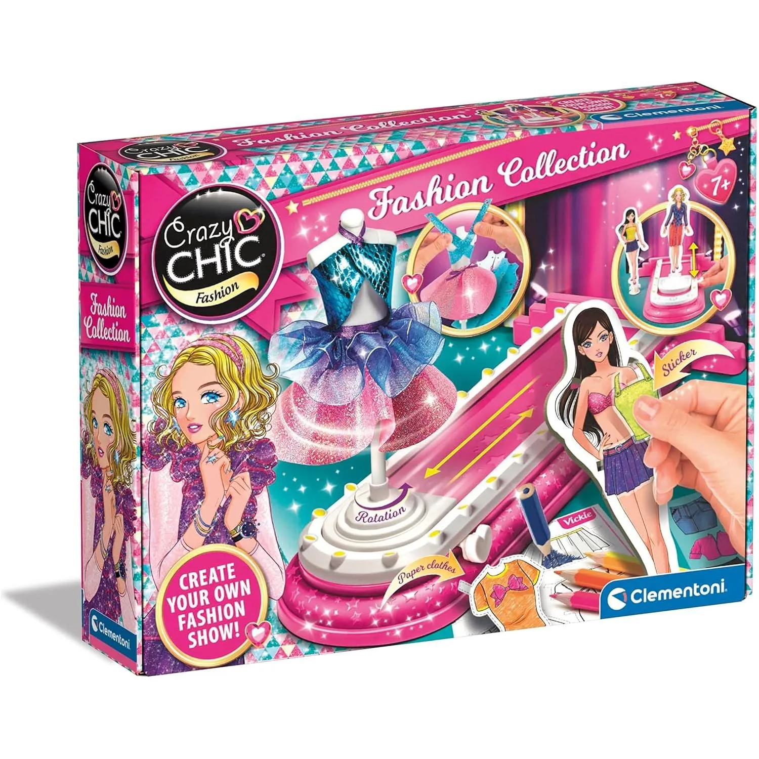 Clementoni Crazychic Fashion Collection DIY Kit Multicolor  Age- 7 Years & Above