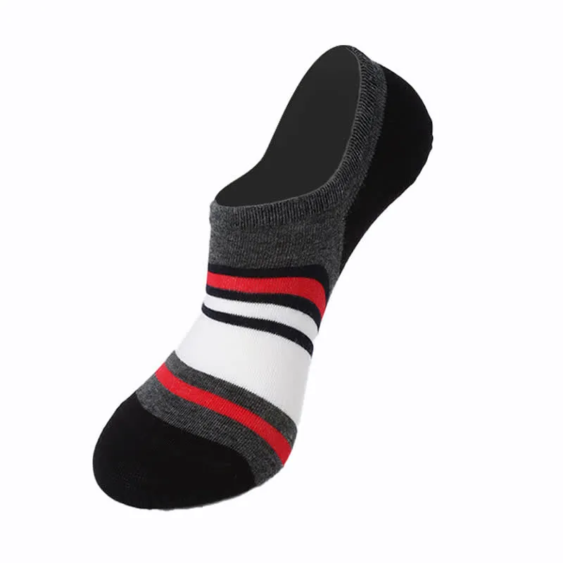Cotton Striped Non-slip Invisible Socks(6 Pairs)