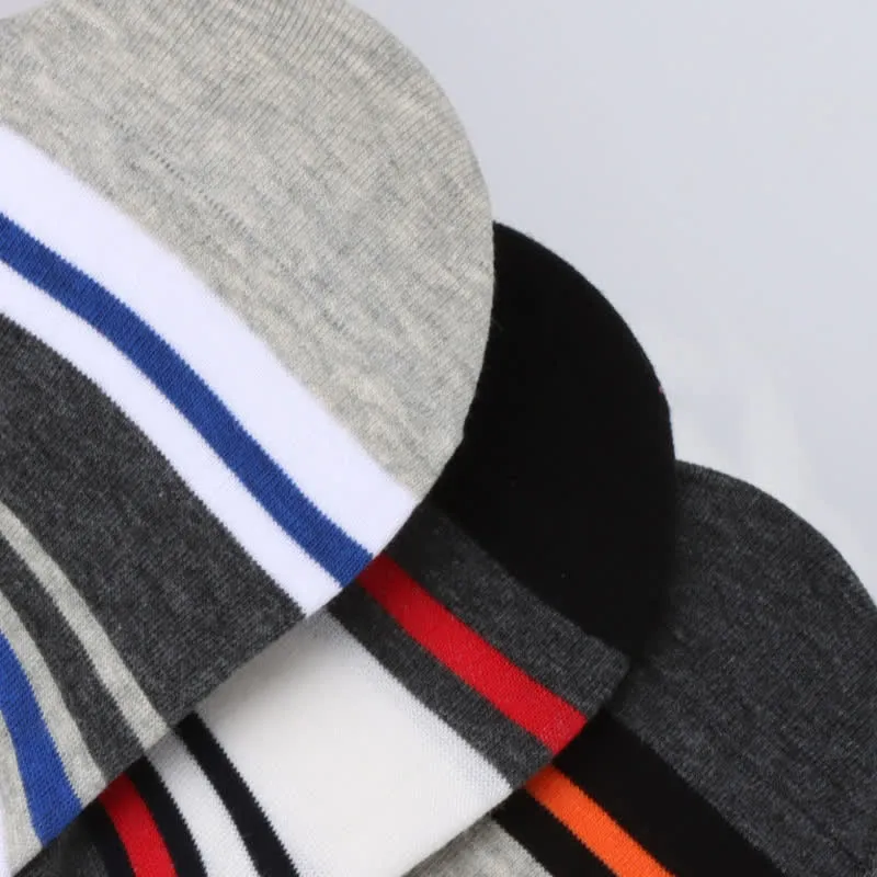 Cotton Striped Non-slip Invisible Socks(6 Pairs)