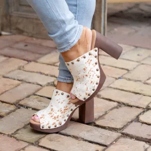 Crowley Calf Hair Clog Heels