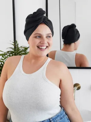 Dock & Bay Quick Dry Hair Wrap [Fuji Black]