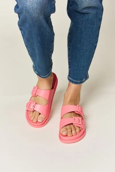 Double Buckle Sandals | Pink