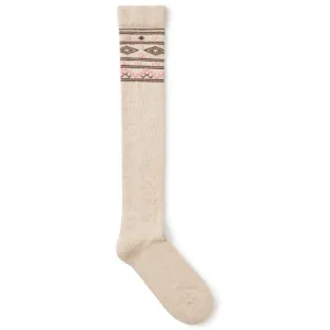 Dubarry Rolestown Fairisle Ladies Alpaca Boot Socks - Oat