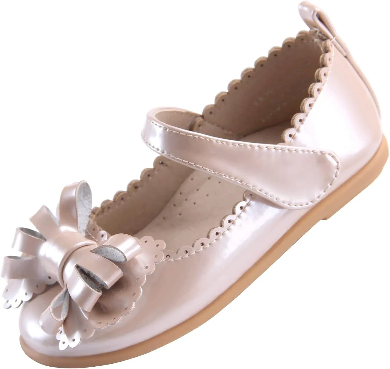 EIGHT KM Toddler Girls Dress Shoes  Girls Mary Jane Shoes | Mary Jane Flats - Ballet Flats  Party, Flower Girl, Wedding Dress Shoes for Girls  Comfortable & Non-Slip Design for Ages up to 7