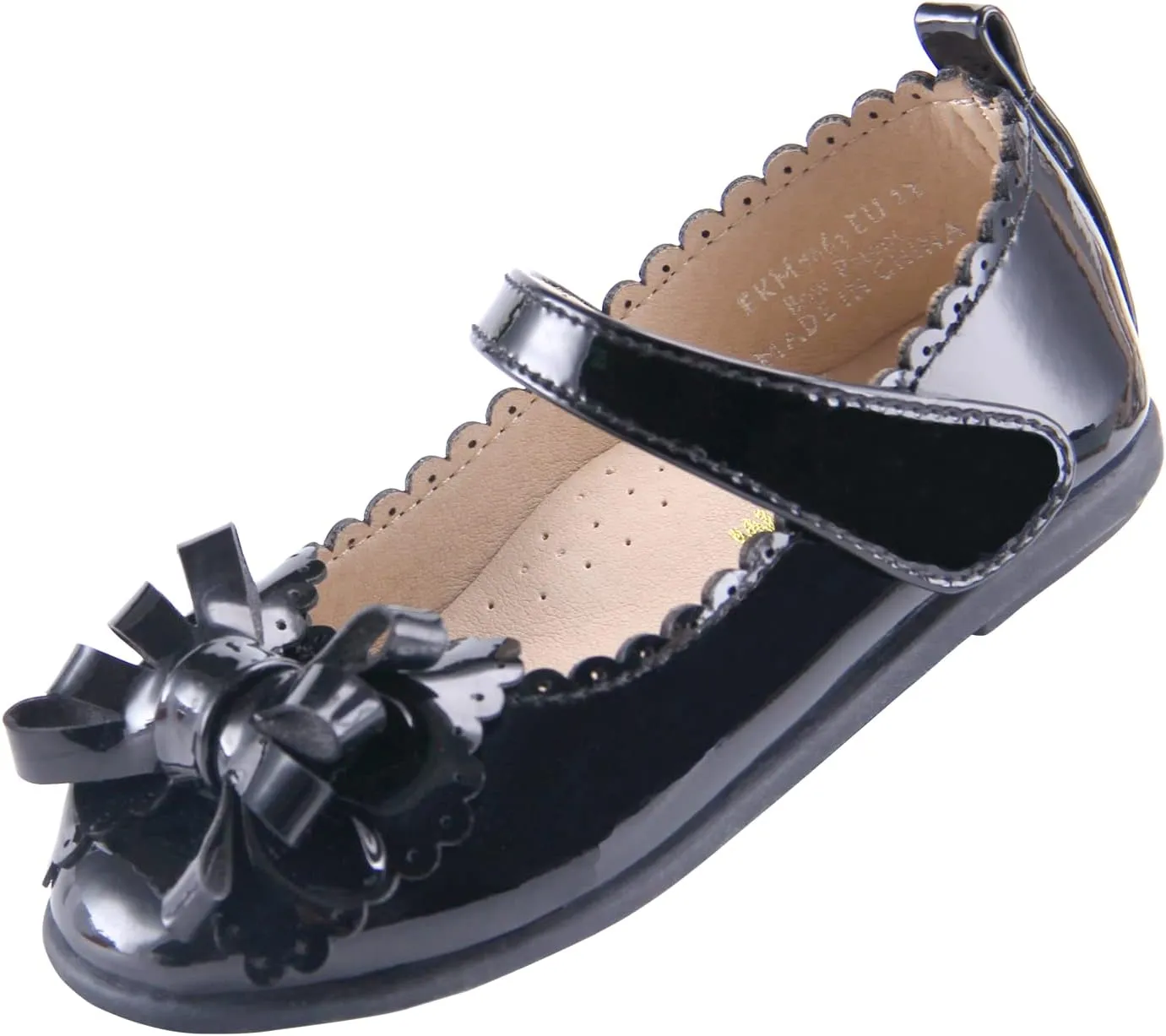 EIGHT KM Toddler Girls Dress Shoes  Girls Mary Jane Shoes | Mary Jane Flats - Ballet Flats  Party, Flower Girl, Wedding Dress Shoes for Girls  Comfortable & Non-Slip Design for Ages up to 7