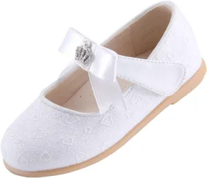 EIGHT KM Toddler Girls Dress Shoes  Girls Mary Jane Shoes | Mary Jane Flats - Ballet Flats  Party, Flower Girl, Wedding Dress Shoes for Girls  Comfortable & Non-Slip Design for Ages up to 7