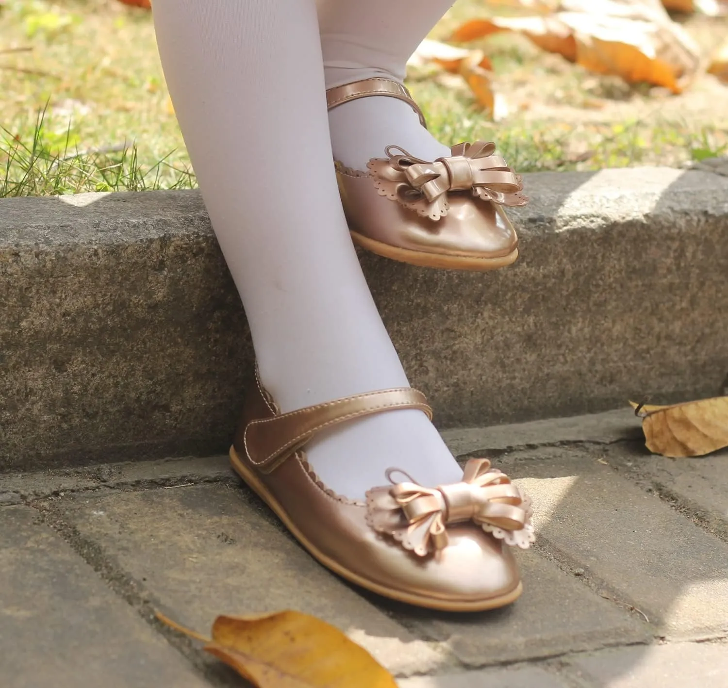 EIGHT KM Toddler Girls Dress Shoes  Girls Mary Jane Shoes | Mary Jane Flats - Ballet Flats  Party, Flower Girl, Wedding Dress Shoes for Girls  Comfortable & Non-Slip Design for Ages up to 7