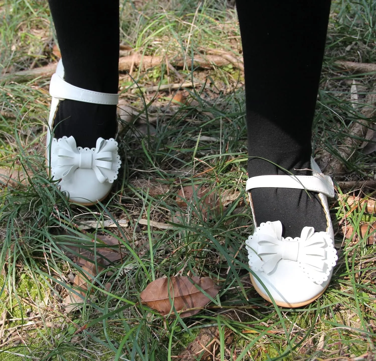 EIGHT KM Toddler Girls Dress Shoes  Girls Mary Jane Shoes | Mary Jane Flats - Ballet Flats  Party, Flower Girl, Wedding Dress Shoes for Girls  Comfortable & Non-Slip Design for Ages up to 7