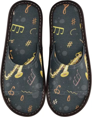 Fisyme Slippers for Women Men Slip-On Open Toe Indoor Outdoor House Shoes Home Slipper
